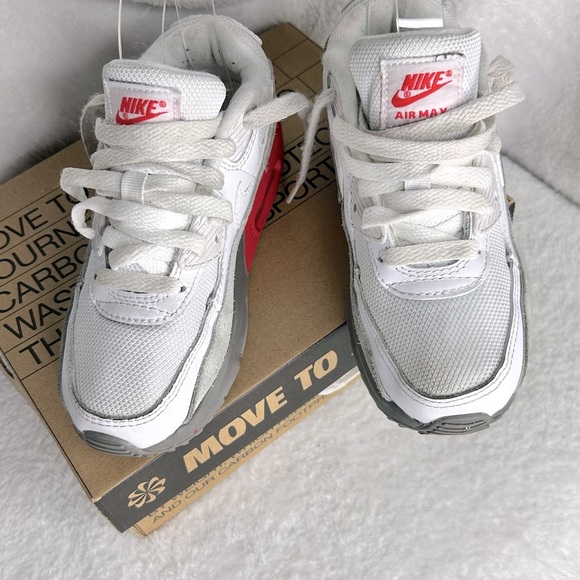 Nike Pre-School Air Max 90 | size 1 | white grey red - Picture 8 of 12